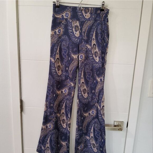 Anthropologie Maeve Maria Paisley Flare Pants Size 2 - Picture 4 of 10